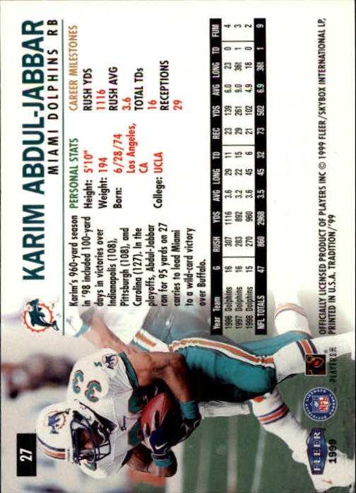 B2536- 1999 Fleer Tradition Football Card #s 1-203 -You Pick- 15+ FREE US SHIP - Picture 39 of 383