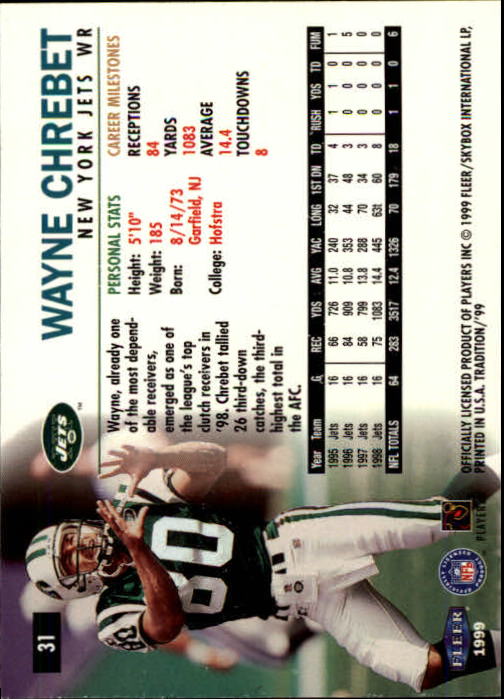 B2536- 1999 Fleer Tradition Football Card #s 1-203 -You Pick- 15+ FREE US SHIP - Picture 45 of 383