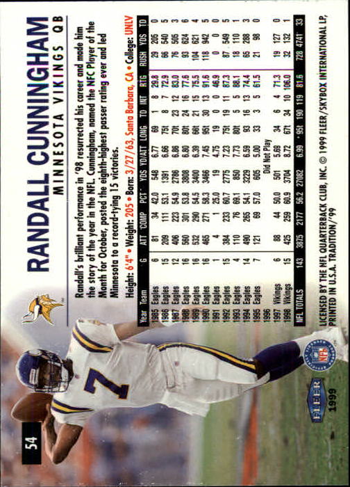 B2536- 1999 Fleer Tradition Football Card #s 1-203 -You Pick- 15+ FREE US SHIP - Picture 91 of 383
