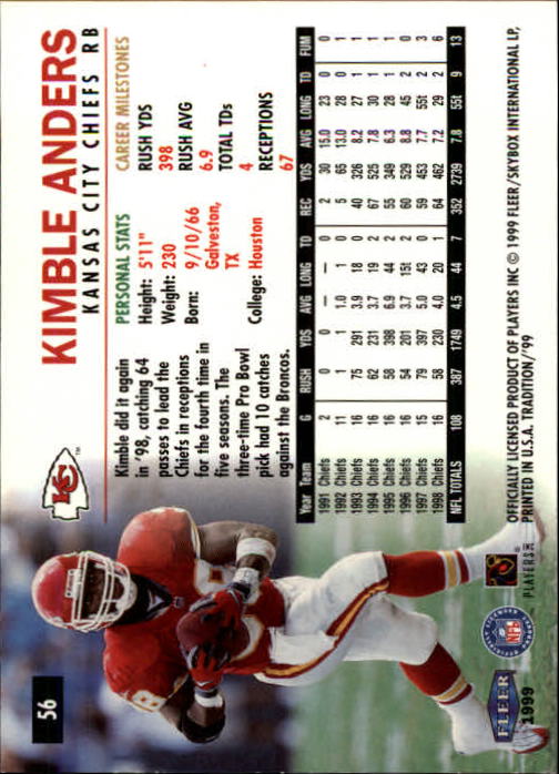 B2536- 1999 Fleer Tradition Football Card #s 1-203 -You Pick- 15+ FREE US SHIP - Picture 95 of 383