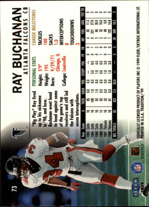 B2536- 1999 Fleer Tradition Football Card #s 1-203 -You Pick- 15+ FREE US SHIP - Picture 129 of 383