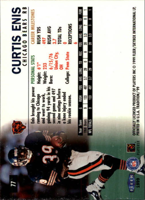 B2536- 1999 Fleer Tradition Football Card #s 1-203 -You Pick- 15+ FREE US SHIP - Picture 137 of 383