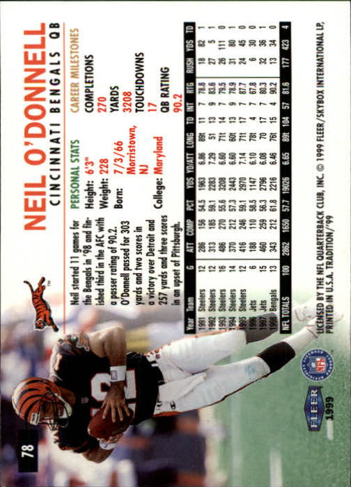 B2536- 1999 Fleer Tradition Football Card #s 1-203 -You Pick- 15+ FREE US SHIP - Picture 139 of 383