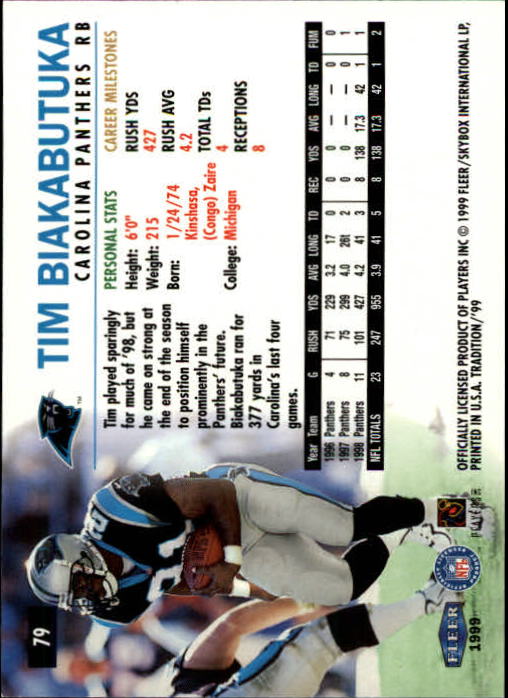 B2536- 1999 Fleer Tradition Football Card #s 1-203 -You Pick- 15+ FREE US SHIP - Picture 141 of 383