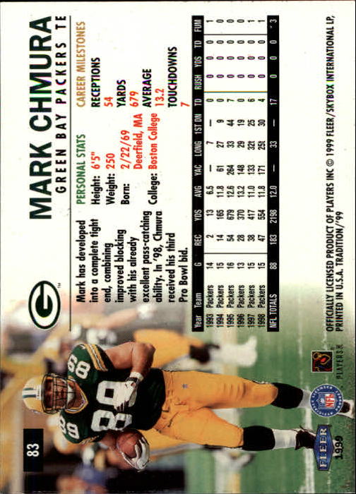B2536- 1999 Fleer Tradition Football Card #s 1-203 -You Pick- 15+ FREE US SHIP - Picture 149 of 383