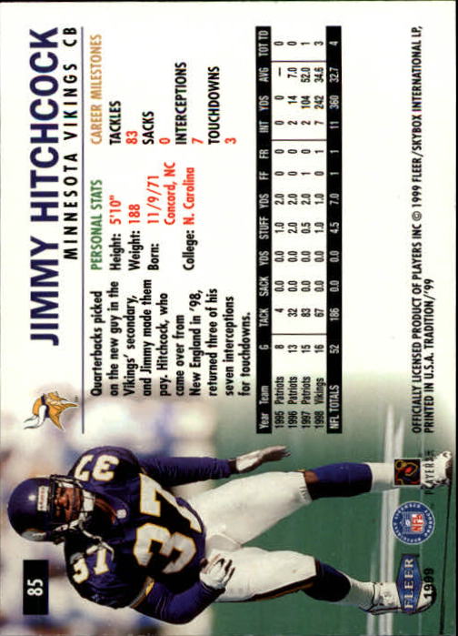 B2536- 1999 Fleer Tradition Football Card #s 1-203 -You Pick- 15+ FREE US SHIP - Picture 153 of 383