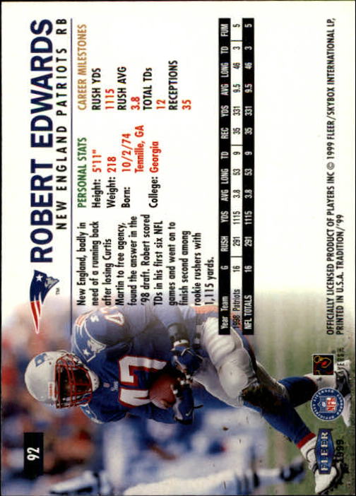 B2536- 1999 Fleer Tradition Football Card #s 1-203 -You Pick- 15+ FREE US SHIP - Picture 167 of 383