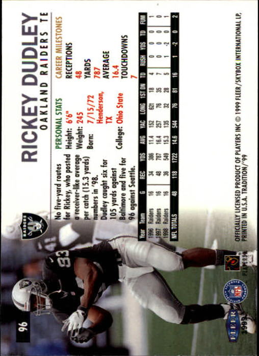 B2536- 1999 Fleer Tradition Football Card #s 1-203 -You Pick- 15+ FREE US SHIP - Picture 175 of 383