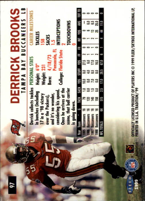 B2536- 1999 Fleer Tradition Football Card #s 1-203 -You Pick- 15+ FREE US SHIP - Picture 177 of 383