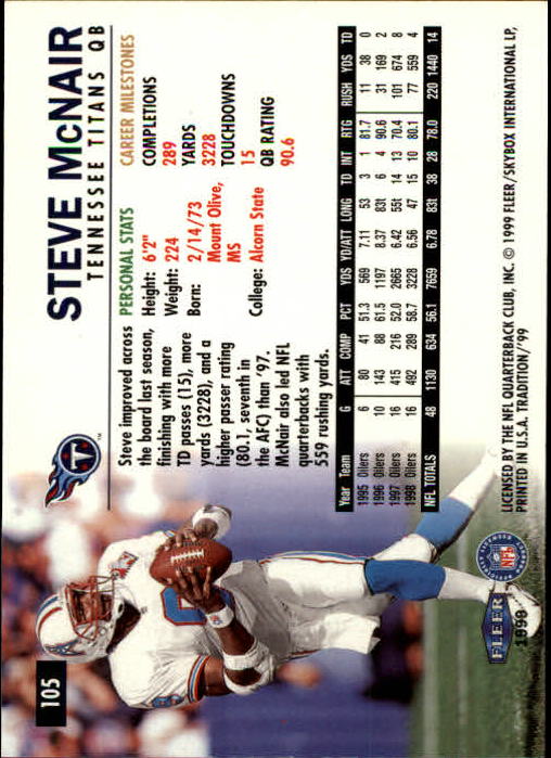 B2536- 1999 Fleer Tradition Football Card #s 1-203 -You Pick- 15+ FREE US SHIP - Picture 193 of 383