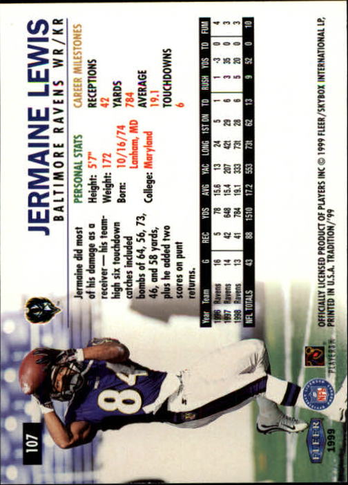 B2536- 1999 Fleer Tradition Football Card #s 1-203 -You Pick- 15+ FREE US SHIP - Picture 197 of 383