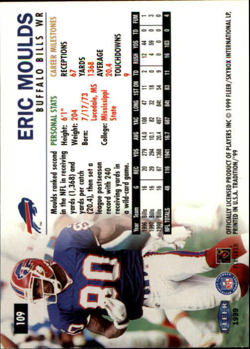 B2536- 1999 Fleer Tradition Football Card #s 1-203 -You Pick- 15+ FREE US SHIP - Picture 201 of 383