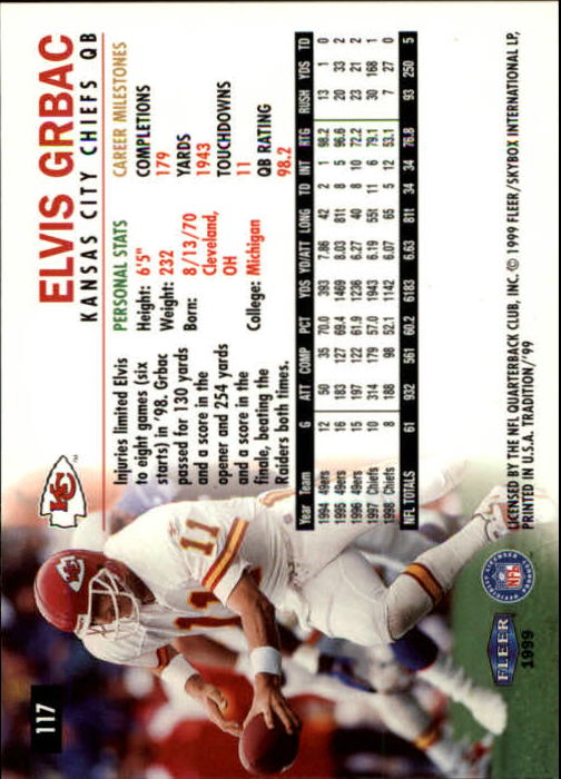 B2536- 1999 Fleer Tradition Football Card #s 1-203 -You Pick- 15+ FREE US SHIP - Picture 217 of 383