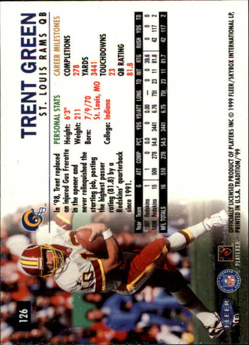 B2536- 1999 Fleer Tradition Football Card #s 1-203 -You Pick- 15+ FREE US SHIP - Picture 235 of 383