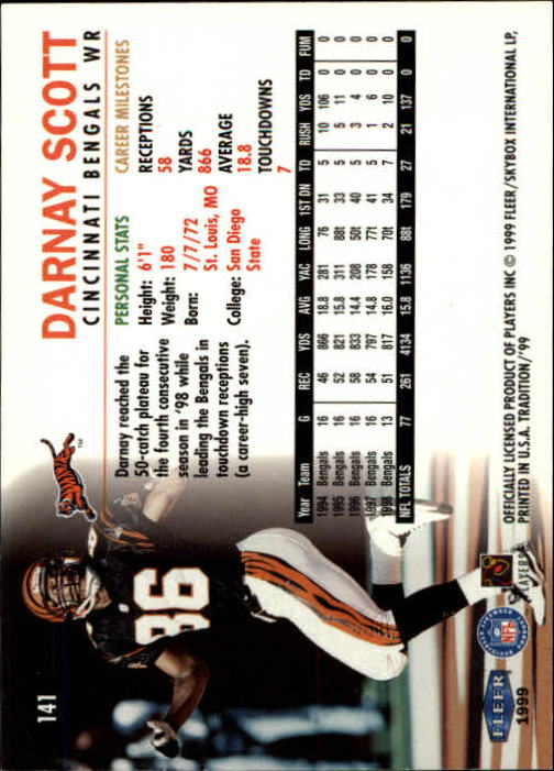 B2536- 1999 Fleer Tradition Football Card #s 1-203 -You Pick- 15+ FREE US SHIP - Picture 265 of 383
