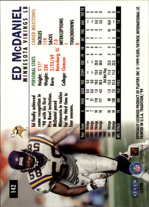 B2536- 1999 Fleer Tradition Football Card #s 1-203 -You Pick- 15+ FREE US SHIP - Picture 267 of 383