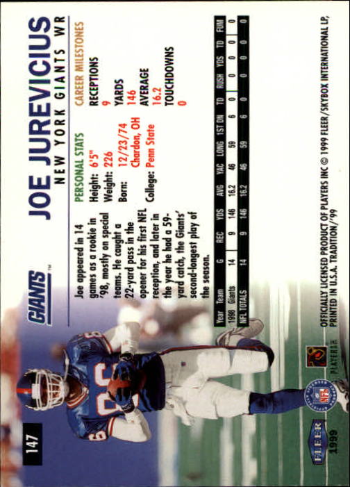 B2536- 1999 Fleer Tradition Football Card #s 1-203 -You Pick- 15+ FREE US SHIP - Picture 277 of 383