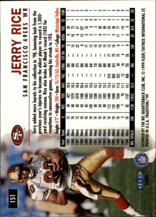 B2536- 1999 Fleer Tradition Football Card #s 1-203 -You Pick- 15+ FREE US SHIP - Picture 283 of 383
