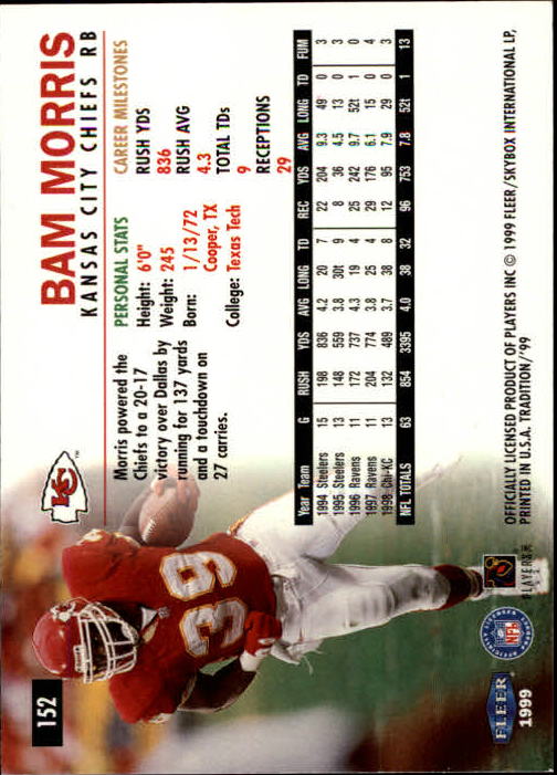 B2536- 1999 Fleer Tradition Football Card #s 1-203 -You Pick- 15+ FREE US SHIP - Picture 285 of 383