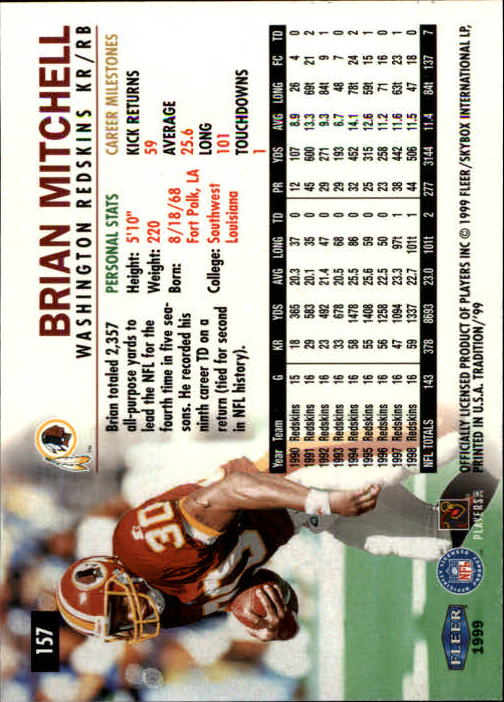 B2536- 1999 Fleer Tradition Football Card #s 1-203 -You Pick- 15+ FREE US SHIP - Picture 295 of 383