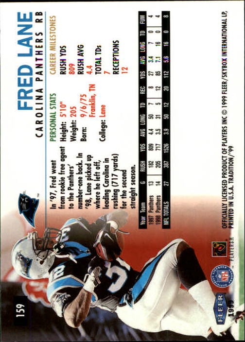 B2536- 1999 Fleer Tradition Football Card #s 1-203 -You Pick- 15+ FREE US SHIP - Picture 299 of 383