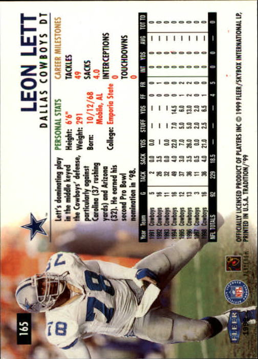 B2536- 1999 Fleer Tradition Football Card #s 1-203 -You Pick- 15+ FREE US SHIP - Picture 309 of 383