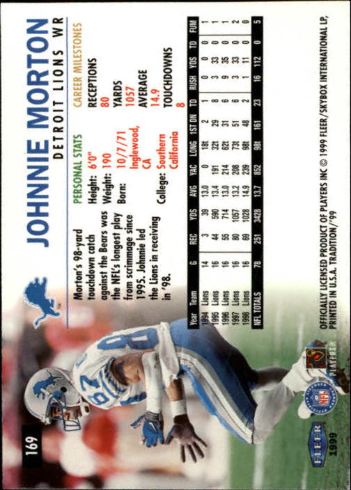 B2536- 1999 Fleer Tradition Football Card #s 1-203 -You Pick- 15+ FREE US SHIP - Picture 317 of 383