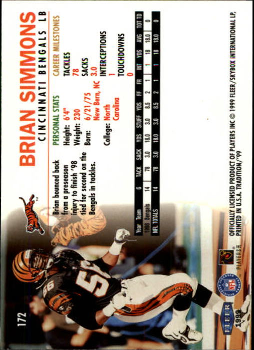 B2536- 1999 Fleer Tradition Football Card #s 1-203 -You Pick- 15+ FREE US SHIP - Picture 323 of 383
