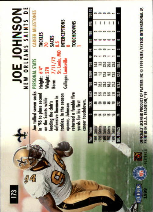 B2536- 1999 Fleer Tradition Football Card #s 1-203 -You Pick- 15+ FREE US SHIP - Picture 325 of 383