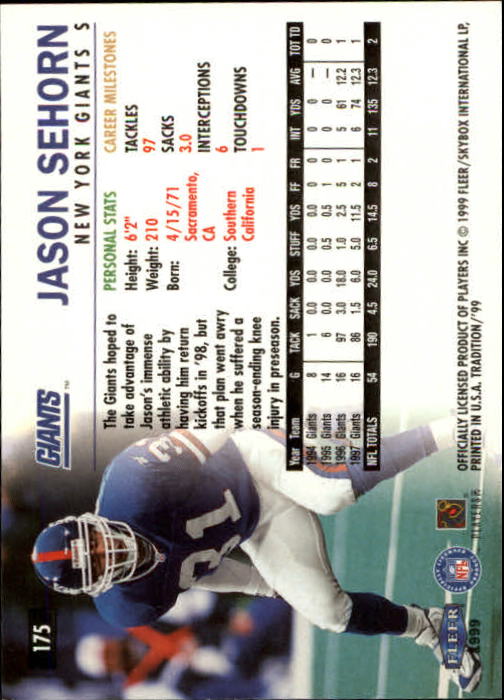 1999 Tradition (Fleer) Football "Main Set" Base Cards #151 to #300 - Picture 49 of 285