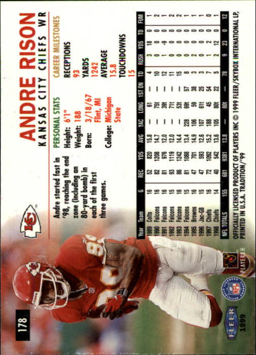 B2536- 1999 Fleer Tradition Football Card #s 1-203 -You Pick- 15+ FREE US SHIP - Picture 333 of 383