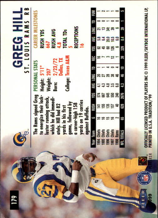 B2536- 1999 Fleer Tradition Football Card #s 1-203 -You Pick- 15+ FREE US SHIP - Picture 335 of 383