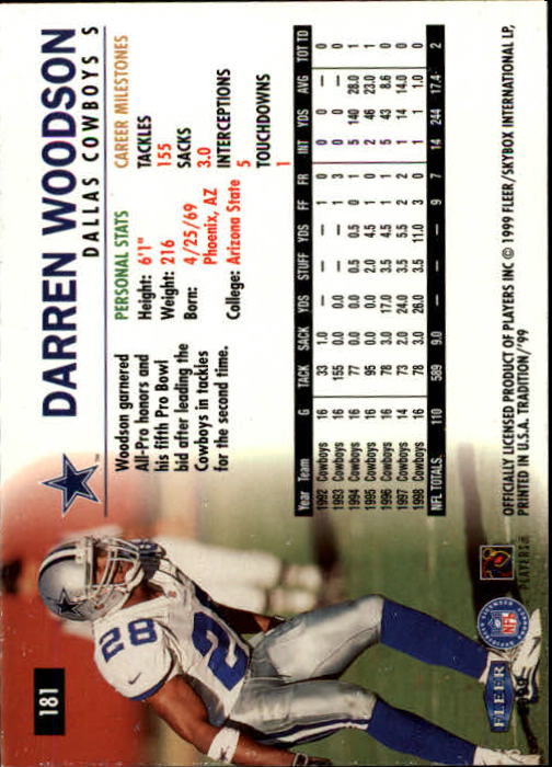 B2536- 1999 Fleer Tradition Football Card #s 1-203 -You Pick- 15+ FREE US SHIP - Picture 339 of 383