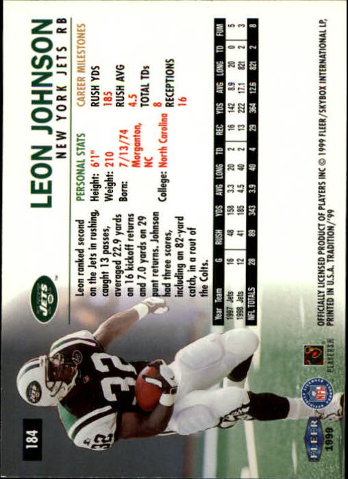B2536- 1999 Fleer Tradition Football Card #s 1-203 -You Pick- 15+ FREE US SHIP - Picture 345 of 383