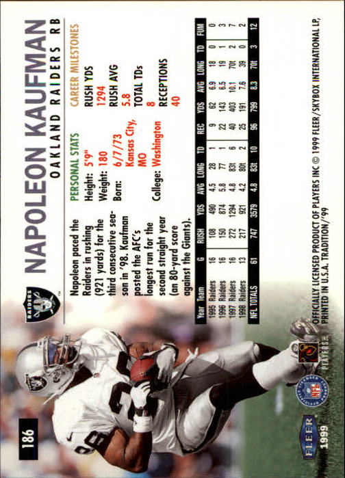 B2536- 1999 Fleer Tradition Football Card #s 1-203 -You Pick- 15+ FREE US SHIP - Picture 349 of 383