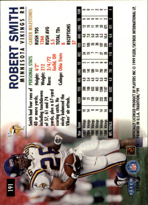 B2536- 1999 Fleer Tradition Football Card #s 1-203 -You Pick- 15+ FREE US SHIP - Picture 359 of 383