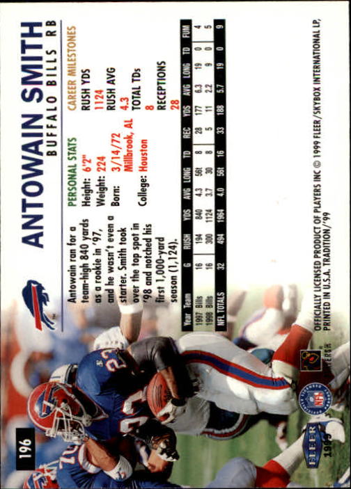 B2536- 1999 Fleer Tradition Football Card #s 1-203 -You Pick- 15+ FREE US SHIP - Picture 369 of 383