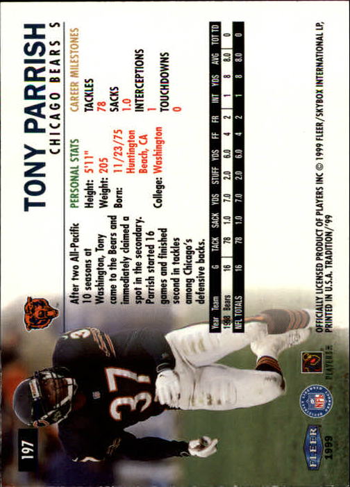 B2536- 1999 Fleer Tradition Football Card #s 1-203 -You Pick- 15+ FREE US SHIP - Picture 371 of 383