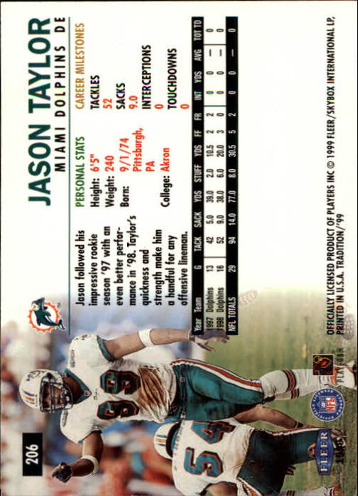 1999 Tradition (Fleer) Football "Main Set" Base Cards #151 to #300 - Picture 109 of 285