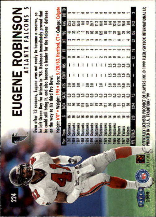 1999 Tradition (Fleer) Football "Main Set" Base Cards #151 to #300 - Picture 143 of 285