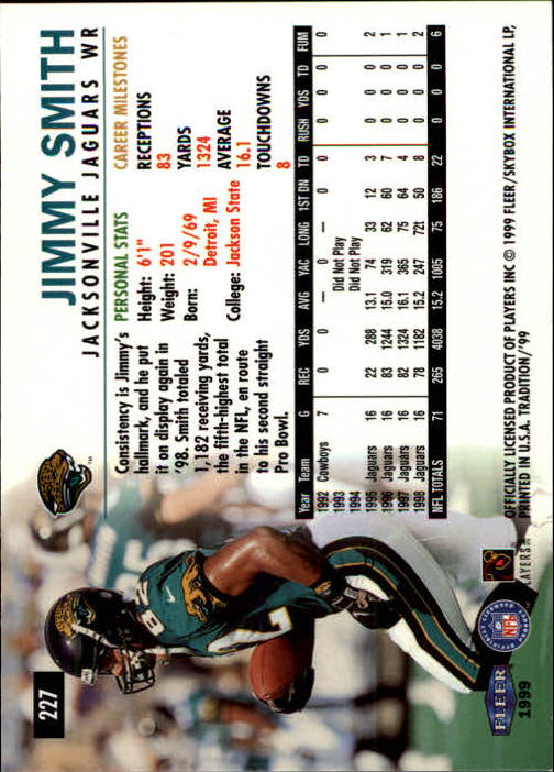 1999 Tradition (Fleer) Football "Main Set" Base Cards #151 to #300 - Picture 149 of 285
