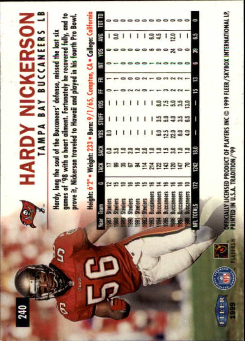1999 Tradition (Fleer) Football "Main Set" Base Cards #151 to #300 - Picture 171 of 285
