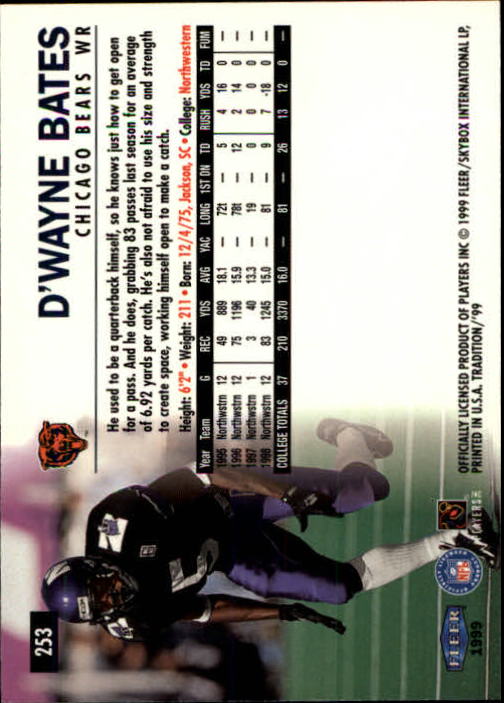 1999 Tradition (Fleer) Football "Main Set" Base Cards #151 to #300 - Picture 193 of 285