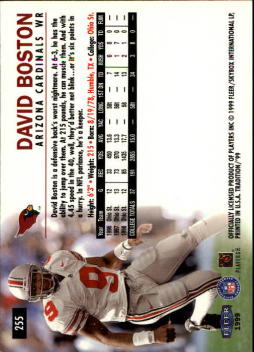 1999 Tradition (Fleer) Football "Main Set" Base Cards #151 to #300 - Picture 197 of 285