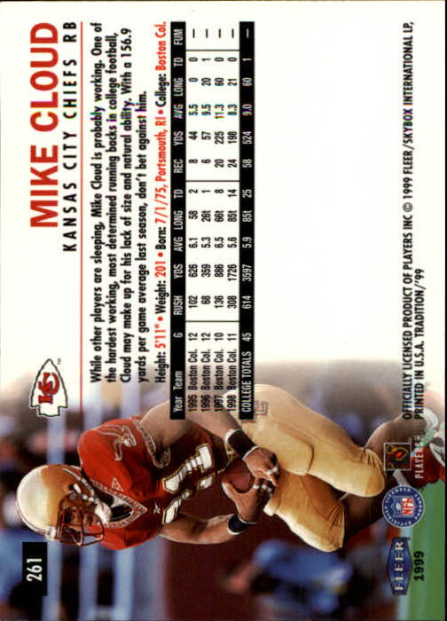 1999 Tradition (Fleer) Football "Main Set" Base Cards #151 to #300 - Picture 209 of 285
