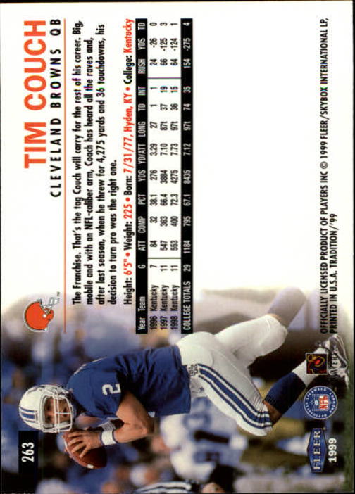 1999 Tradition (Fleer) Football "Main Set" Base Cards #151 to #300 - Picture 213 of 285
