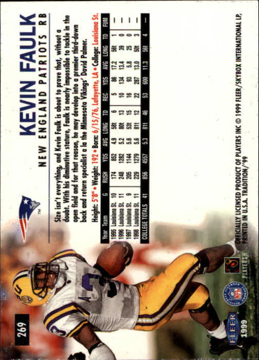 1999 Tradition (Fleer) Football "Main Set" Base Cards #151 to #300 - Picture 225 of 285