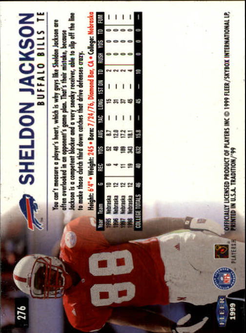 1999 Tradition (Fleer) Football "Main Set" Base Cards #151 to #300 - Picture 237 of 285