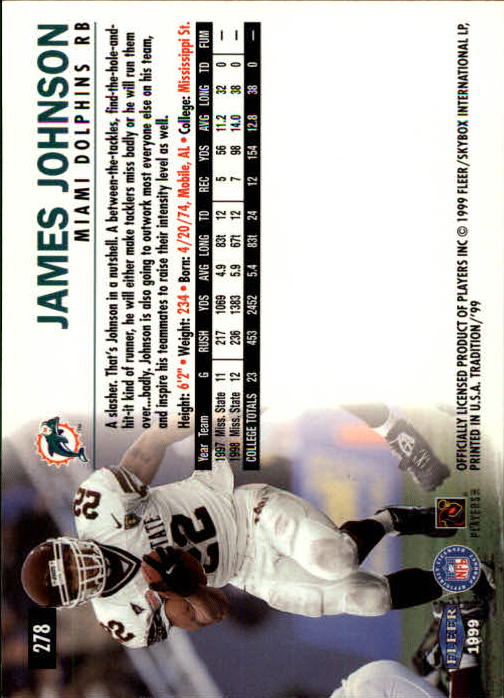 1999 Tradition (Fleer) Football "Main Set" Base Cards #151 to #300 - Picture 241 of 285