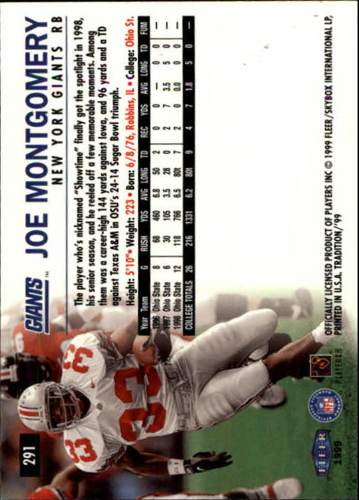 1999 Tradition (Fleer) Football "Main Set" Base Cards #151 to #300 - Picture 267 of 285